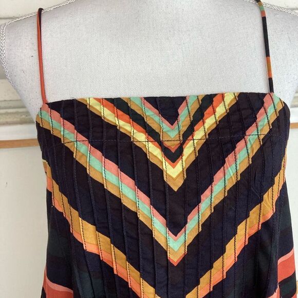 Anthropologie NWOT fabulous chevron print dress w/cut out elastic back & pockets - Picture 4 of 15